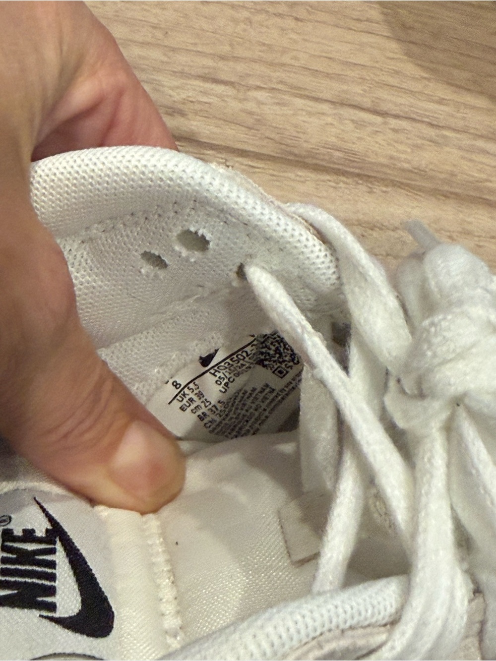 Women’s Nike White Shimmer Dunk - Picture 7 of 8